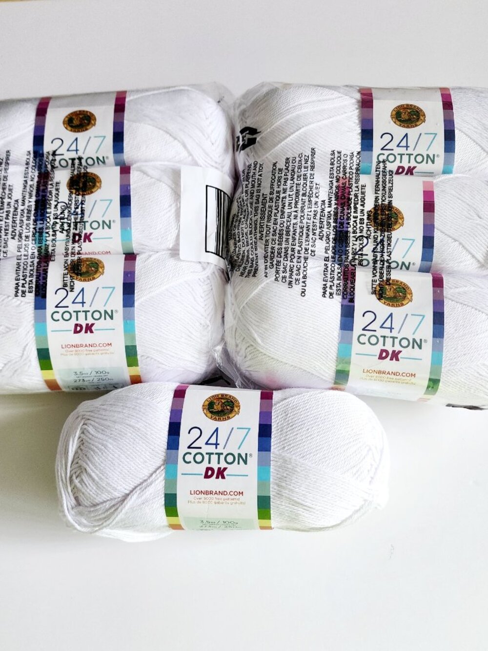 Lionbrand 24/7 Dk Mercerized Cotton Yarn Lot